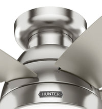 52 inch Lilliana Brushed Nickel Low Profile Ceiling Fan with LED Light Kit and Pull Chain