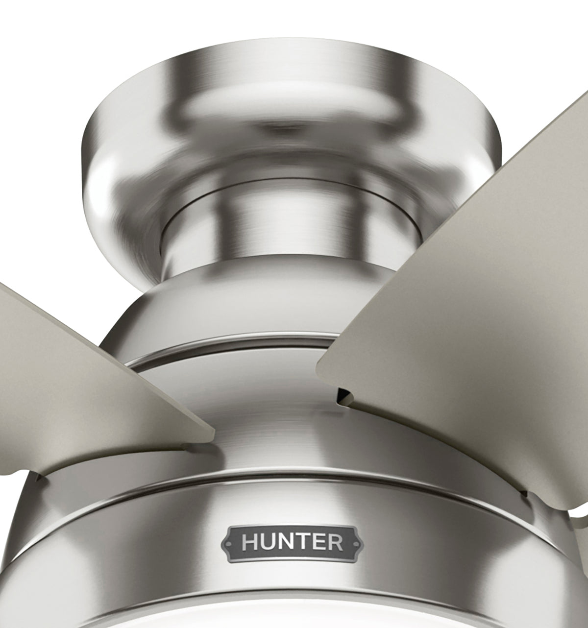 52 inch Lilliana Brushed Nickel Low Profile Ceiling Fan with LED Light Kit and Pull Chain