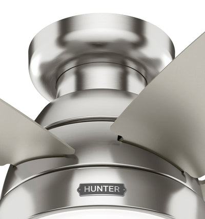 52 inch Lilliana Brushed Nickel Low Profile Ceiling Fan with LED Light Kit and Pull Chain