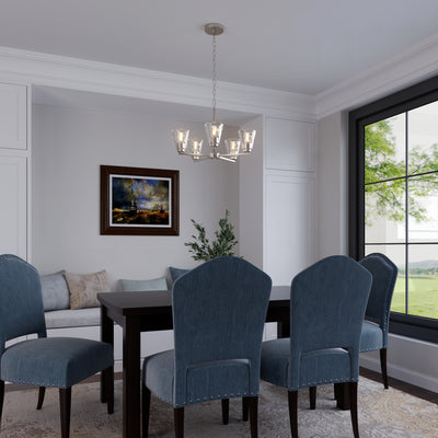 15'' Strayhan Brushed Nickel 5 Light Chandelier