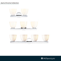 15.75'' Apria Polished Chrome 2 Light Bath Vanity