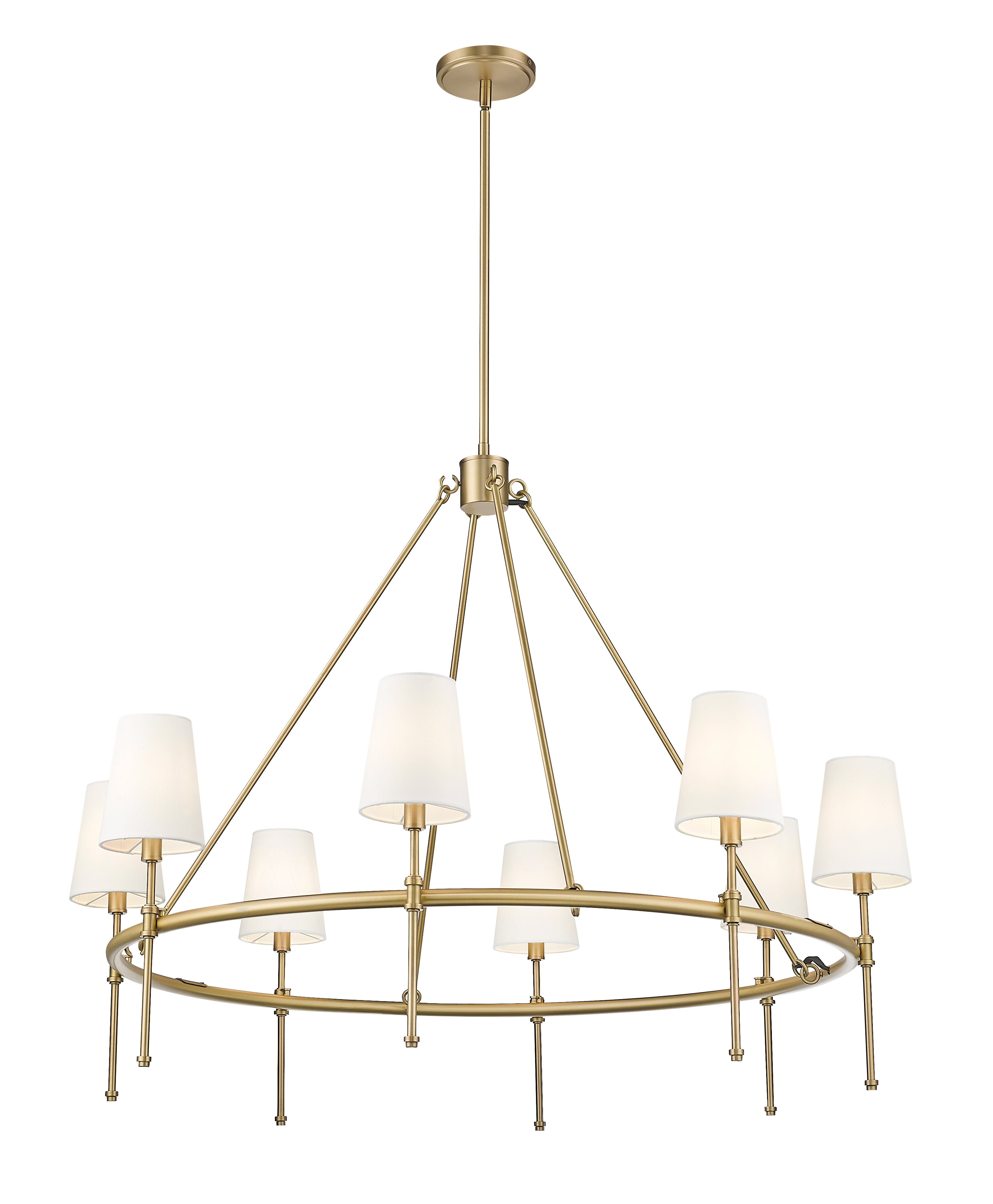 31.5'' Adorra Vintage Brass 8 Light Chandelier