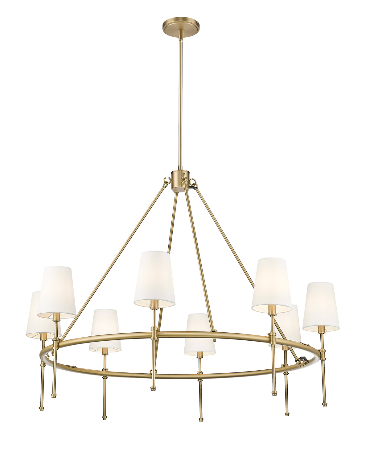 31.5'' Adorra Vintage Brass 8 Light Chandelier
