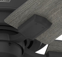 44 inch Crystal Peak Matte Black Ceiling Fan with LED Light Kit and Pull Chain