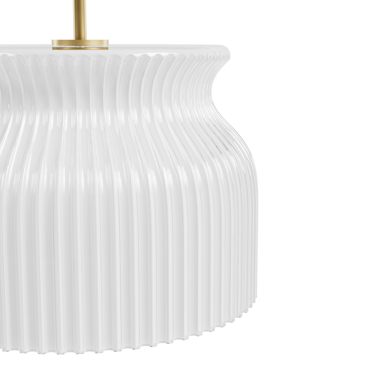 Harlowe 14-inch 1-light Luxe Gold Pendant with Cased White Glass