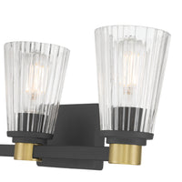 21.75'' Lustria Matte Black 3 Light Bath Vanity