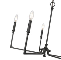 21'' Azara Matte Black 5 Light Chandelier