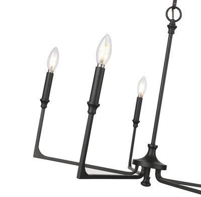 21'' Azara Matte Black 5 Light Chandelier