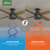 52 inch Dempsey Noble Bronze Low Profile Ceiling Fan and Handheld Remote