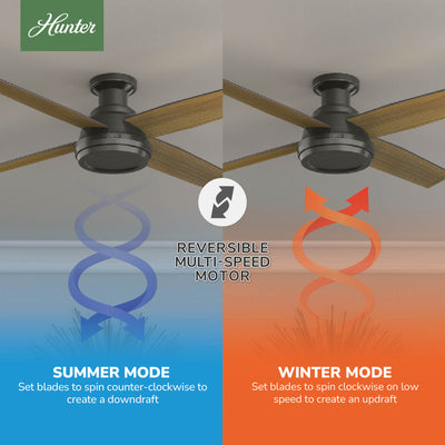 52 inch Dempsey Noble Bronze Low Profile Ceiling Fan and Handheld Remote