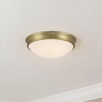 4.25'' Baumann Vintage Brass 2 Light Flush Mount