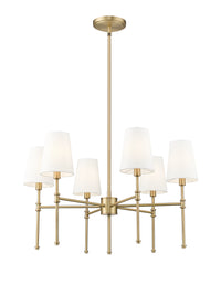 15.75'' Adorra Vintage Brass 6 Light Chandelier