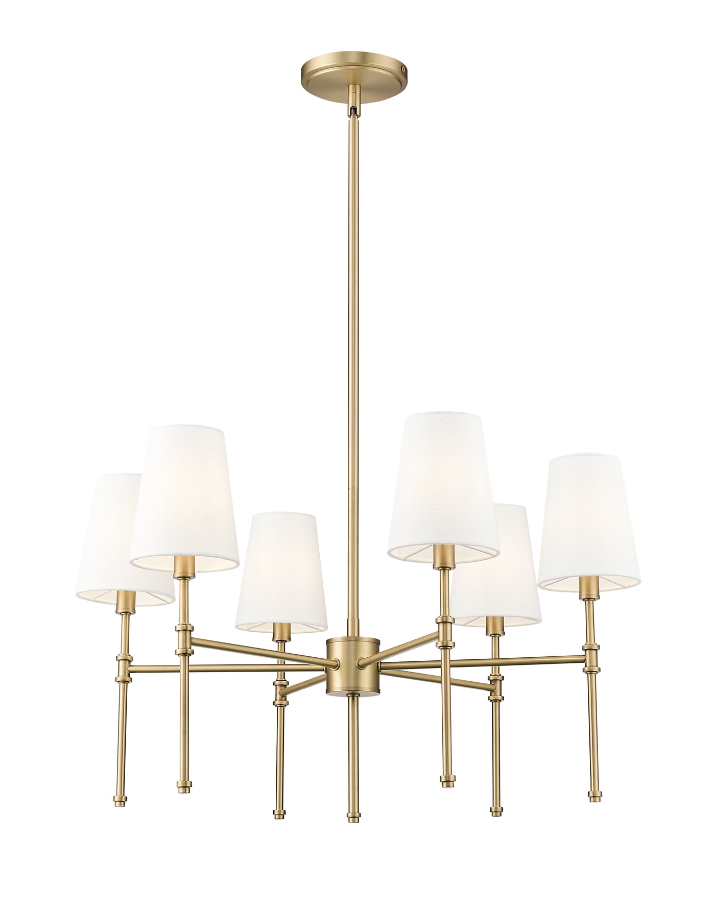 15.75'' Adorra Vintage Brass 6 Light Chandelier