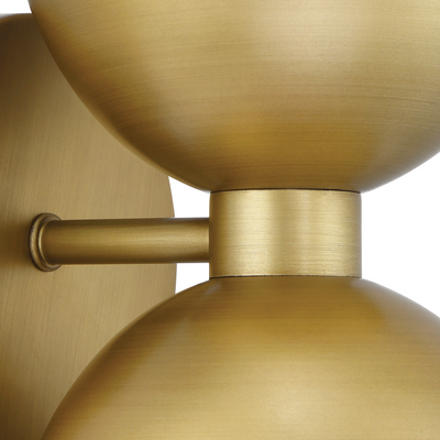 Erling 10-inch 2-light Luxe Gold Wall Sconce with Luxe Gold Metal Shade