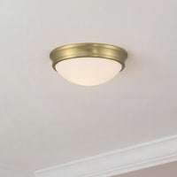 4'' Baumann Vintage Brass 1 Light Flush Mount