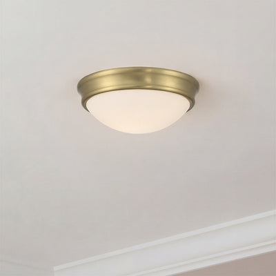 4'' Baumann Vintage Brass 1 Light Flush Mount