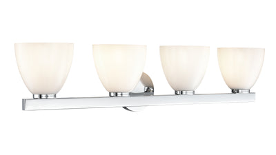 33'' Apria Polished Chrome 4 Light Bath Vanity