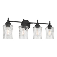 29.25'' Clarvyn Matte Black 4 Light Bath Vanity