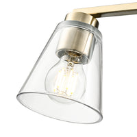 31-inch Strayhan Modern Gold 4-Light Clear Glass Bathroom Vanity Light