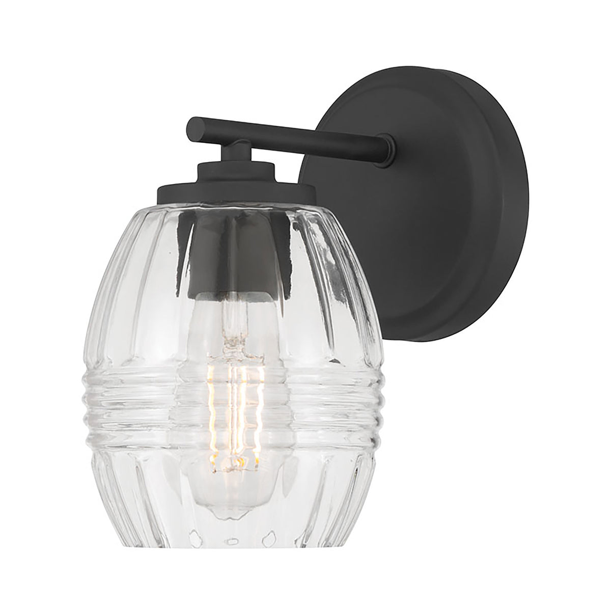 5.25'' Miravelle Matte Black 1 Light Wall Sconce