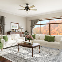 52 inch Crestfield HunterExpress Noble Bronze Ceiling Fan with LED Light Kit and Pull Chain