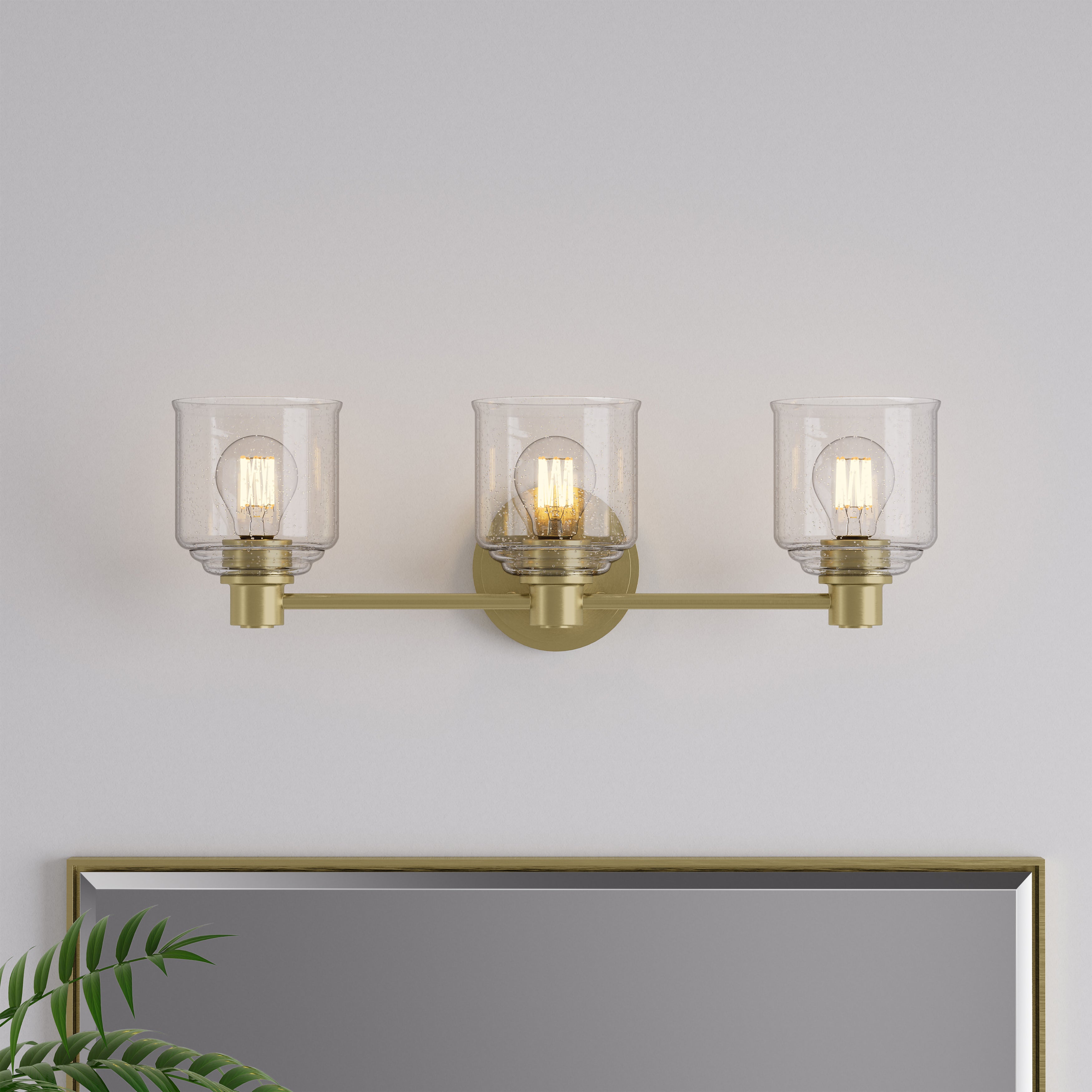 22.5'' Vessair Vintage Brass 3 Light Bath Vanity