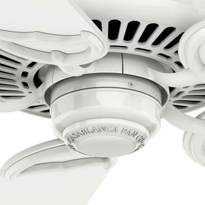 Casablanca 54 inch Panama ENERGY STAR® Snow White Ceiling Fan and Handheld Remote