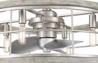 22 inch Bridgette Fandelier Brushed Nickel Ceiling Fan with Light Kit and Handheld Remote