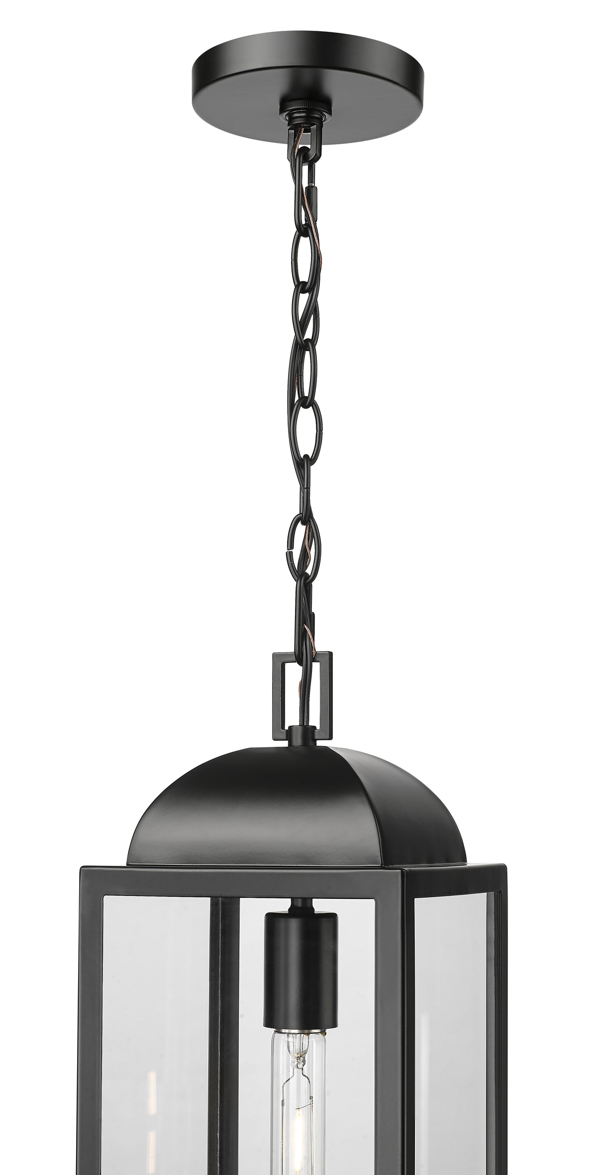 17.75'' Beaufort Powder Coated Black 1 Light Hanging Lantern
