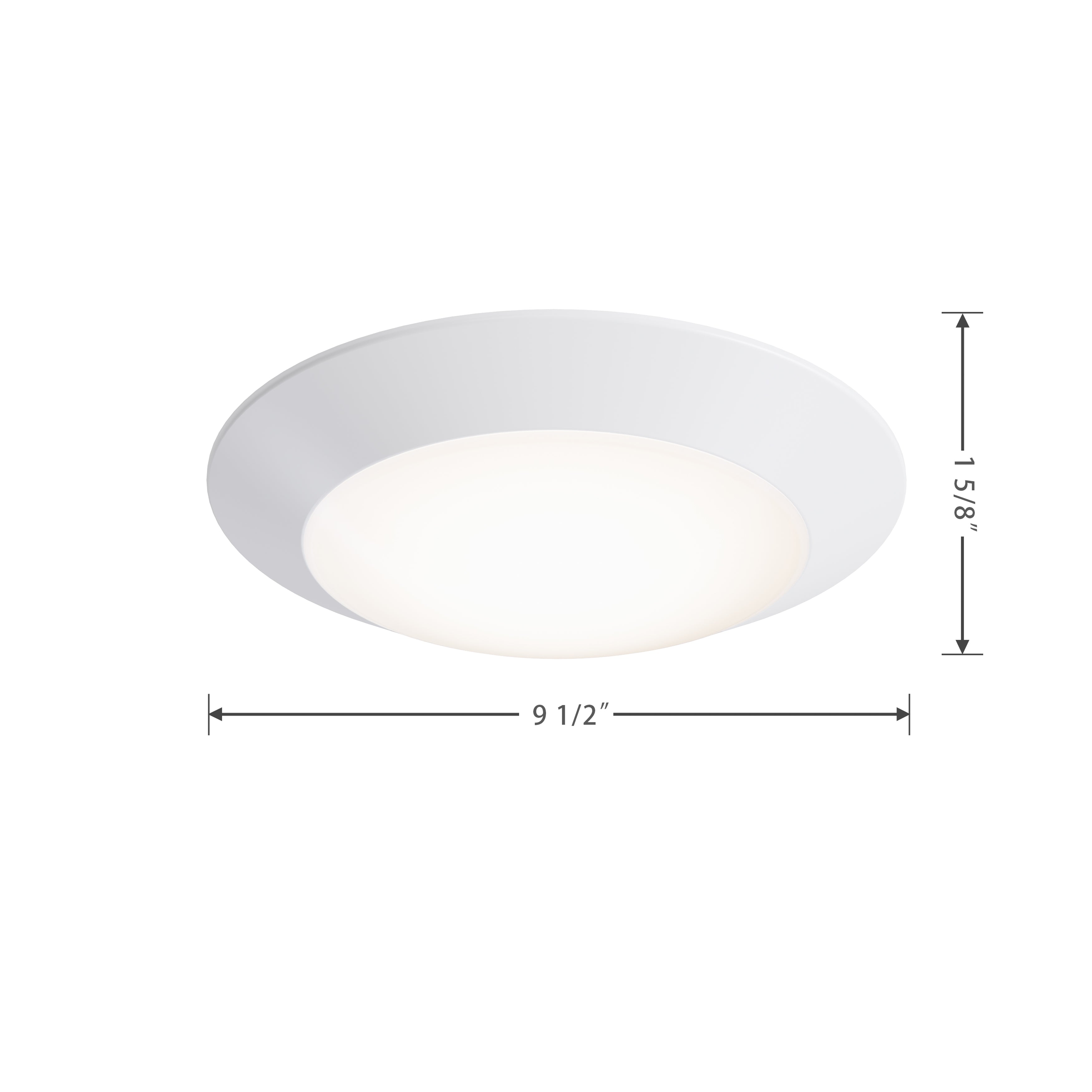 9-inch White Wall Light with 5-CCT Selectable White and 17W Output