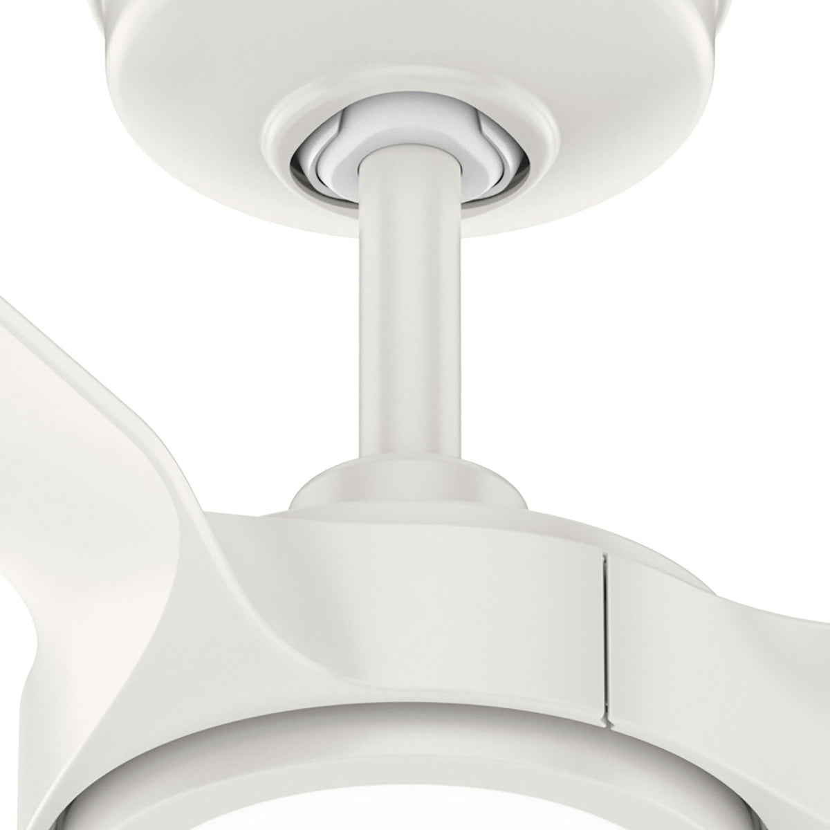 44 inch Zentech Wi-Fi ENERGY STAR® Fresh White Damp Rated Ceiling Fan with LED Light Kit and Handheld Remote