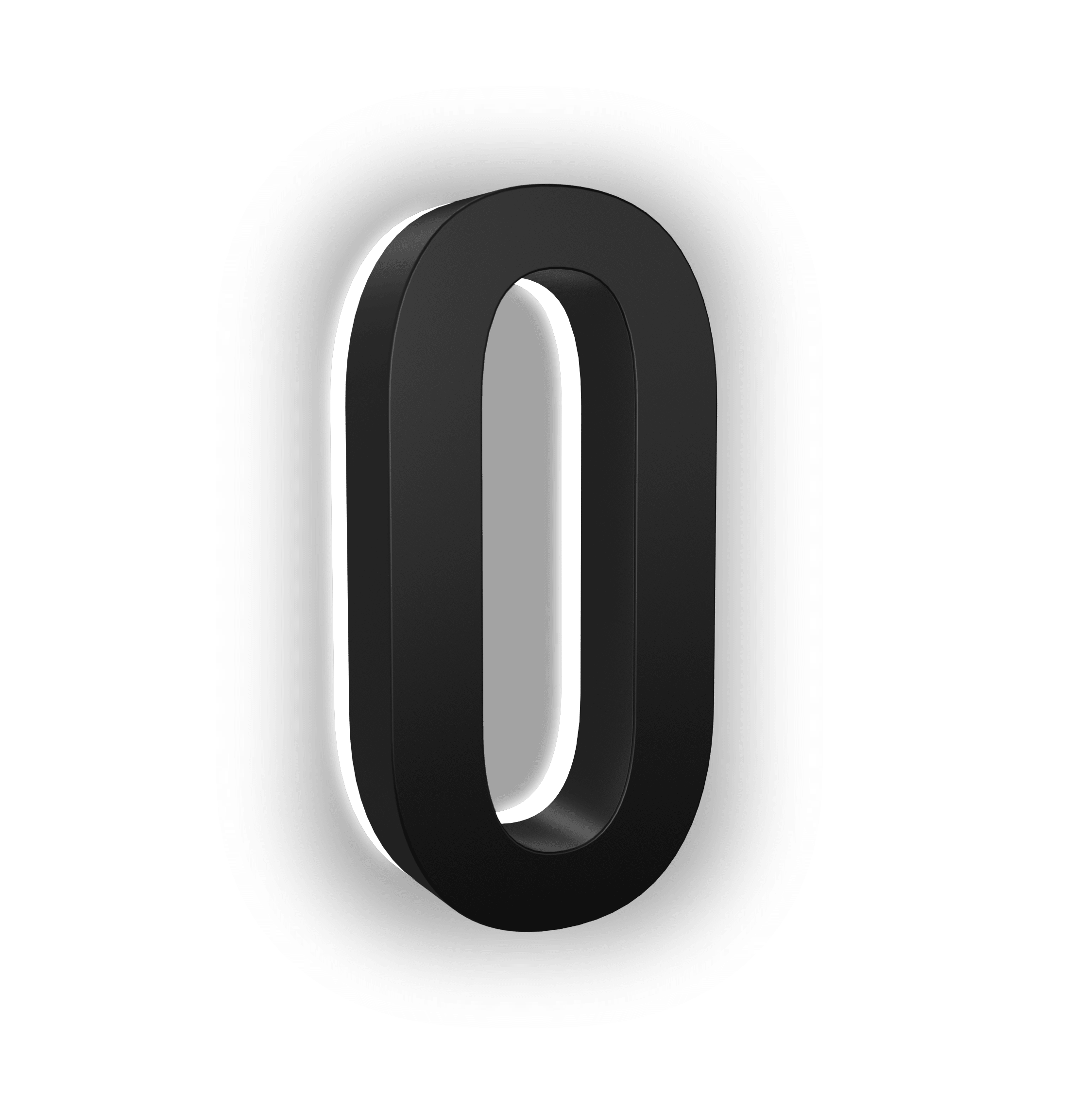 LED house numbers black