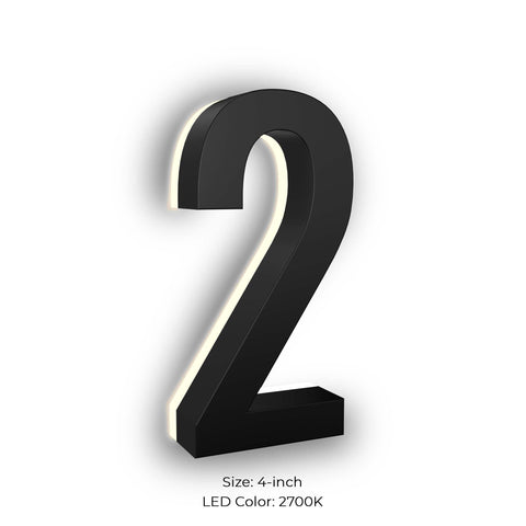 Red Led Address Numbers Illuminated LED House Address Numbers | Modern Lights Store