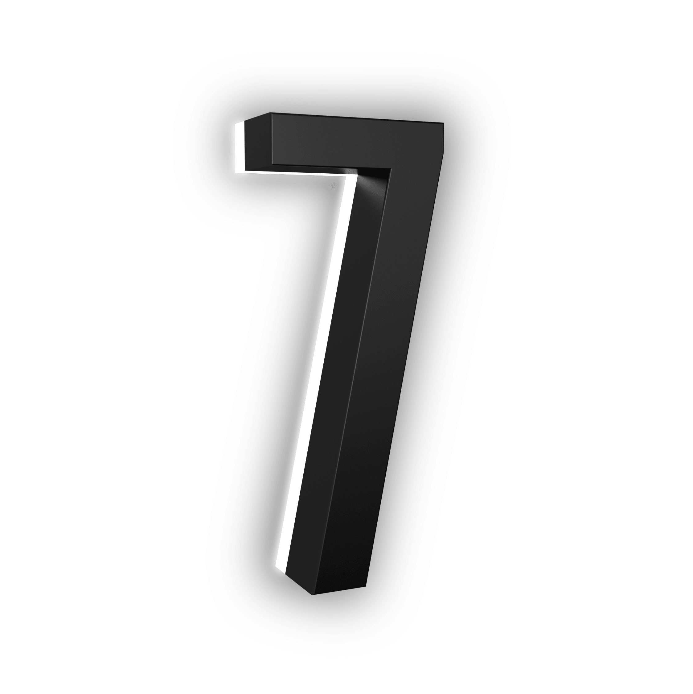 LED house numbers black