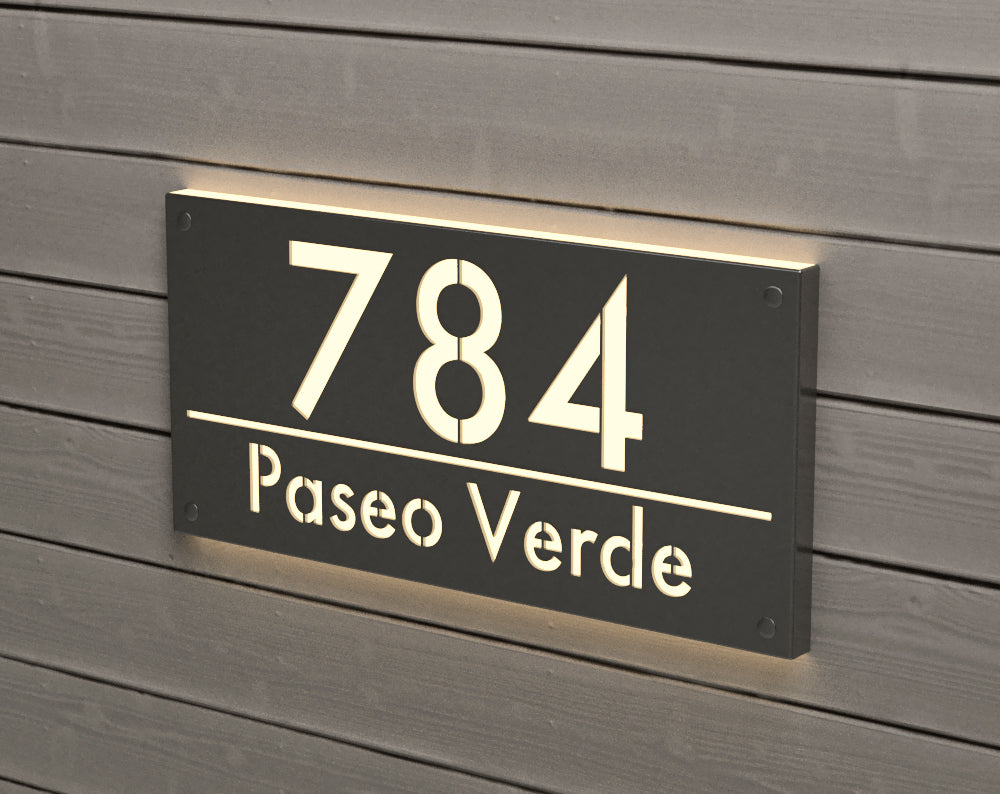 Custom LED Address Plaque