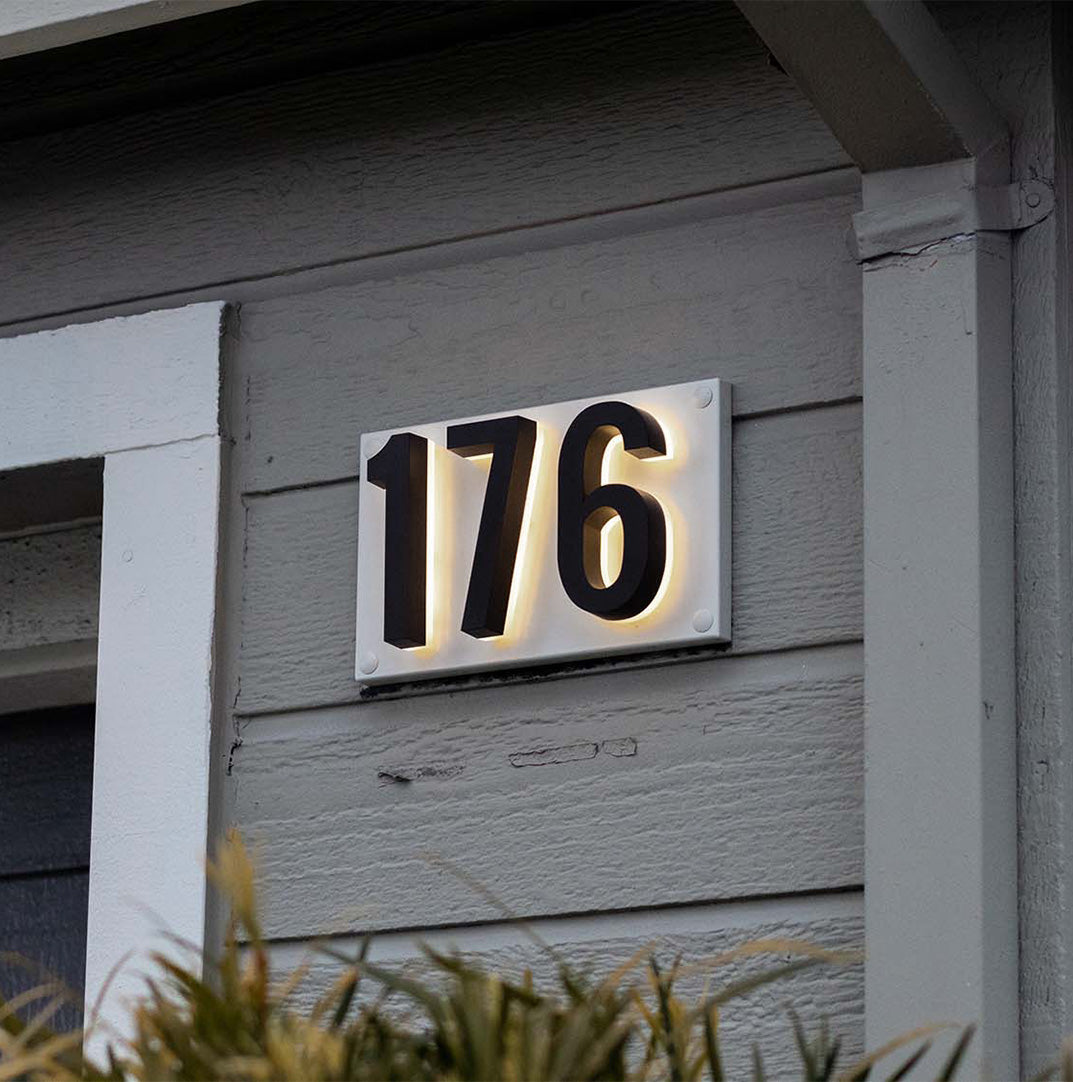 Illuminated Address Numbers - Stainless Steel 2700K